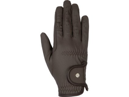 Rukavice jazdecké Grip Style HKM, brown