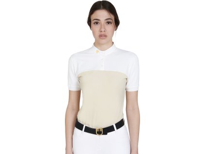 Tričko na preteky Slim Fit Equestro, dámske, beige