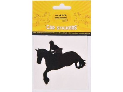 Nálepka na auto HKM, parkúrový kôň 3, čierna