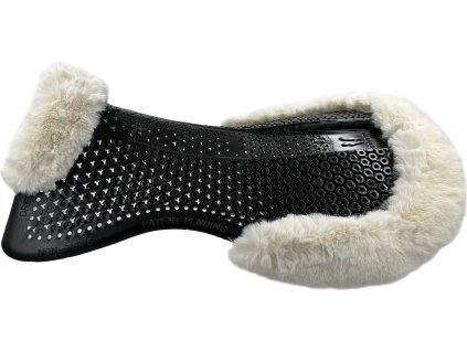Dečka gélová Back Balance Horsena, tlmiaca, s barančekom, black/beige
