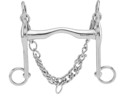 Zubadlo pákové nelomené Weymouth HorseGuard, 13 mm, silver