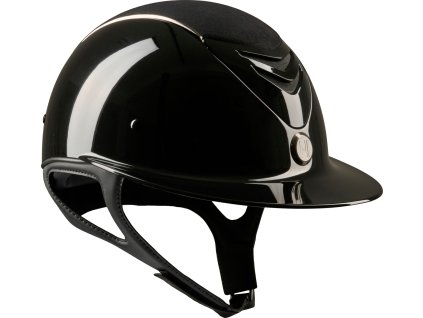 Prilba jazdecká Avancé ONE･K, glossy/chamude/chrome/black