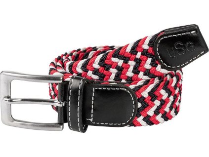 Opasok pletený Casual USG, black/red/white