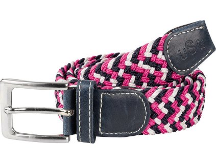 Opasok pletený Casual USG, navy/pink/white