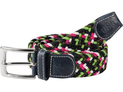 Opasok pletený Casual USG, navy/green/pink/white