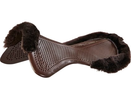 Dečka gélová Cut Out Half Sheepskin Edge Just Gel Acavallo, hnedá