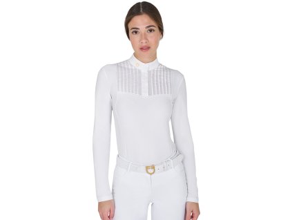 Tričko súťažné Rhinestone Equestro, dámske, biele