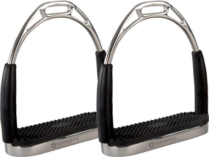 Strmene bezpečnostné Flexi Equestro, 12 cm, pár, black/silver