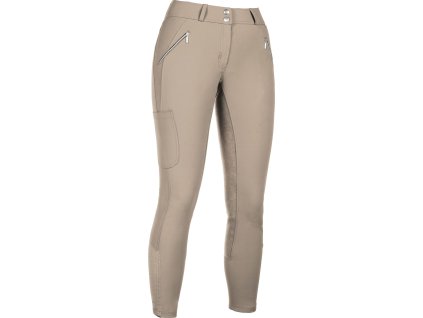 Rajtky jazdecké Lia HKM, s celokoženým sedom, vyšším pásom, dámske, beige