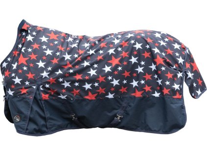 Deka výbehová Norwich HKM, s vyšším krkom, 300 g, blue with stars design