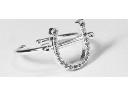 Prsteň podkovička PS of Sweden, silver