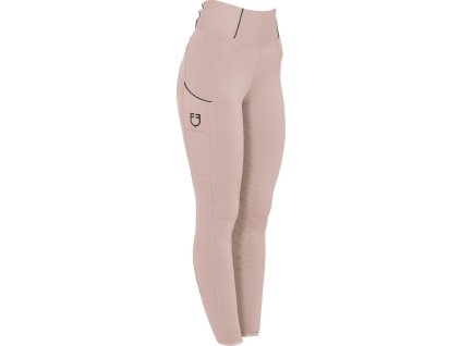 Legíny jazdecké Summer Equestro, s gripom, vyšším pásom, dámske, cameo rose