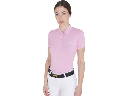 Tričko polo Equestro, dámske, lilla