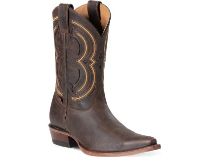 Čižmy westernové WB-58 Stars & Stripes, pánske, dark brown