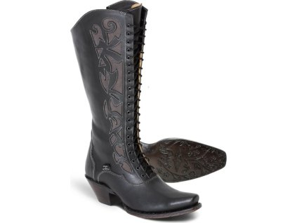 Čižmy westernové WBL-30 Stars & Stripes, dámske, čierne