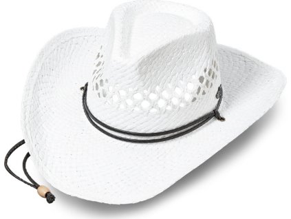 Klobúk westernový Crystal River Stars & Stripes, biely