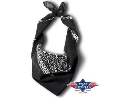Šatka Bandana Stars & Stripes, čierna