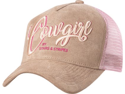Šiltovka Cowgirl Stars & Stripes, brown/pink