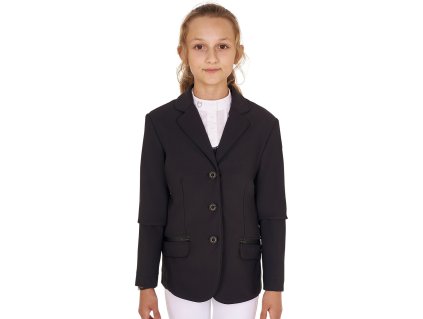 Sako súťažné Tecno Stretch Equestro, detské, čierne