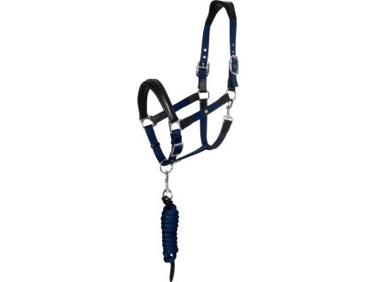 Set ohlávky a vodítka Lani New Equestro, black/navy