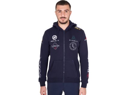 Mikina Multilogo Equestro, pánska, navy blazer