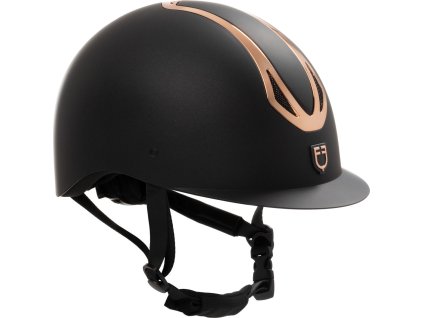 Prilba jazdecká Azael Rowel Fitting Equestro, black/rose gold
