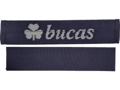 Suchý zips na pripevnenie krčného dielu Bucas, 1 ks, black/silver