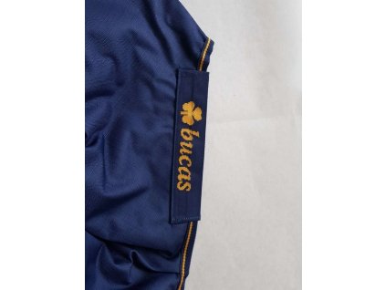 Suchý zips na pripevnenie krčného dielu Bucas, 1 ks, navy/gold