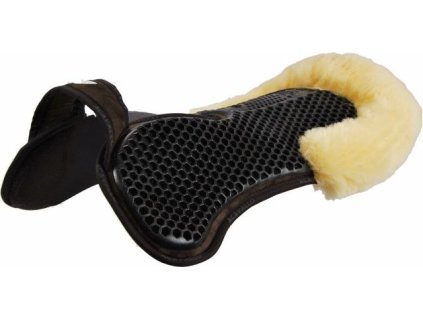 Dečka gélová Withers Free Hexagonal Soft Memory & Back Sheepskin Edge Acavallo, čierna