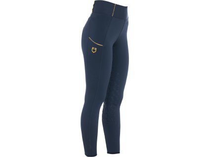 Legíny jazdecké Classic Equestro, s gripom, zimné, dámske, navy blazer