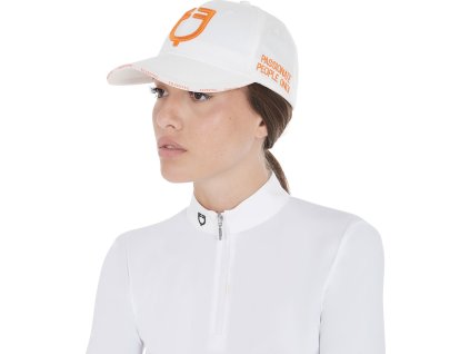 Šiltovka New Collection Equestro, white/orange