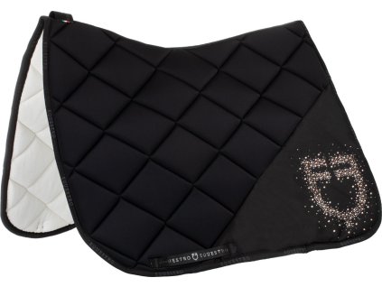Dečka podsedlová Diamond Logo Equestro, drezúrna, čierna