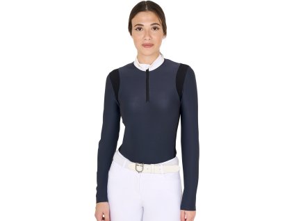Tričko súťažné Jersey Equestro, dámske, navy