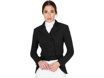 Frak súťažný Half Equestro, dámsky, čierny