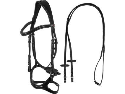 Uzdečka Shaped Crown Supreme, čierna (Veľkosť COB)