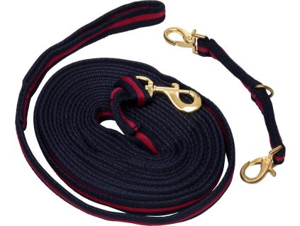 Lonž Umbria Equitazione, s lonžovacou spojkou, navy/burgundy
