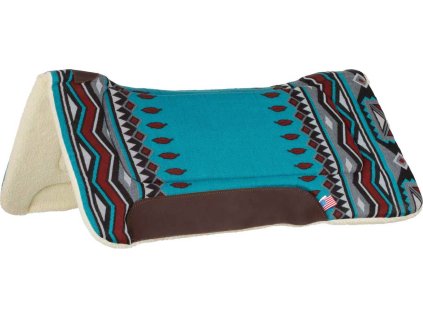 Deka podsedlová Eco Wool Pool's, westernová, sky blue/red