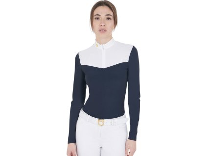 Tričko súťažné Mesh Equestro, dámske, navy blazer