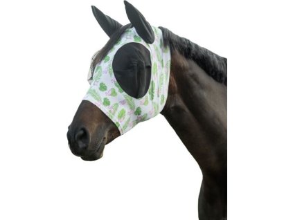 Maska proti hmyzu Flamingo Elastic HKM, s ochranou uší, green/pink
