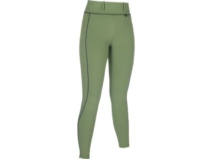 Legíny jazdecké Juna HKM, s gripom, dámske, jade green
