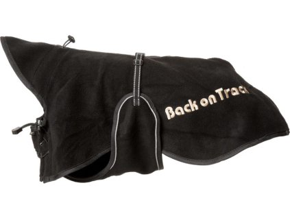 Deka fleecová pre psov Back on Track, 55-74 cm, čierna