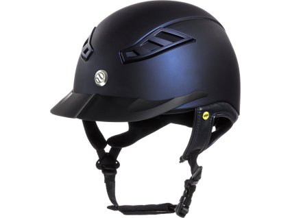 Prilba jazdecká EQ3 Lynx Back on Track, matná, navy blue