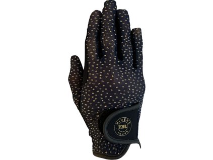 Rukavice jazdecké Juno RSL, detské, black/gold