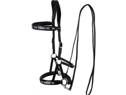 Uzdečka bezzubadlová Sidepull Sierra F.R.A., čierna