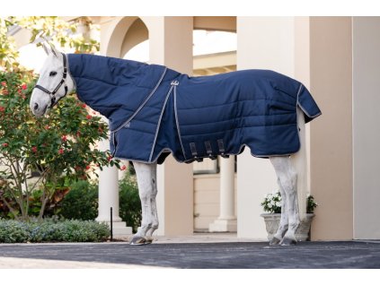 Deka stajňová Rambo Optimo Plus, 200 g, s krkom, navy/thunderstorm grey & silver