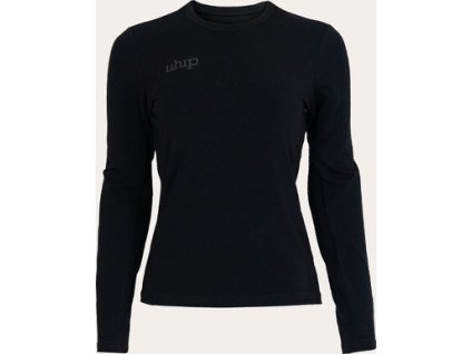 Tričko bambusové 2.0 UHIP, s dlhým rukávom, unisex, čierne