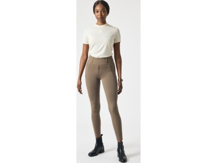 Legíny jazdecké Katja PS of Sweden, s gripom, dámske, dark truffle