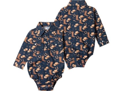 Body Cow girl Stars & Stripes, blue/brown