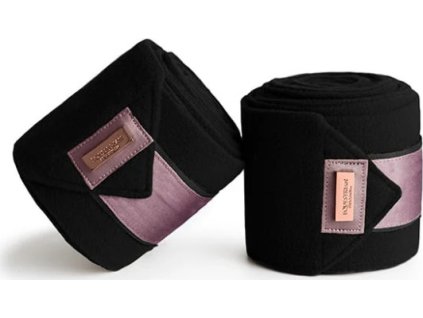 Bandáže fleecové Anemone Equestrian Stockholm, 4 ks, 4 m, pink/black