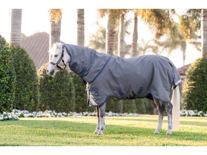 Deka nepremokavá Rhino HexStop Plus Pony, s krkom, 0 g, grey/indigo & navy